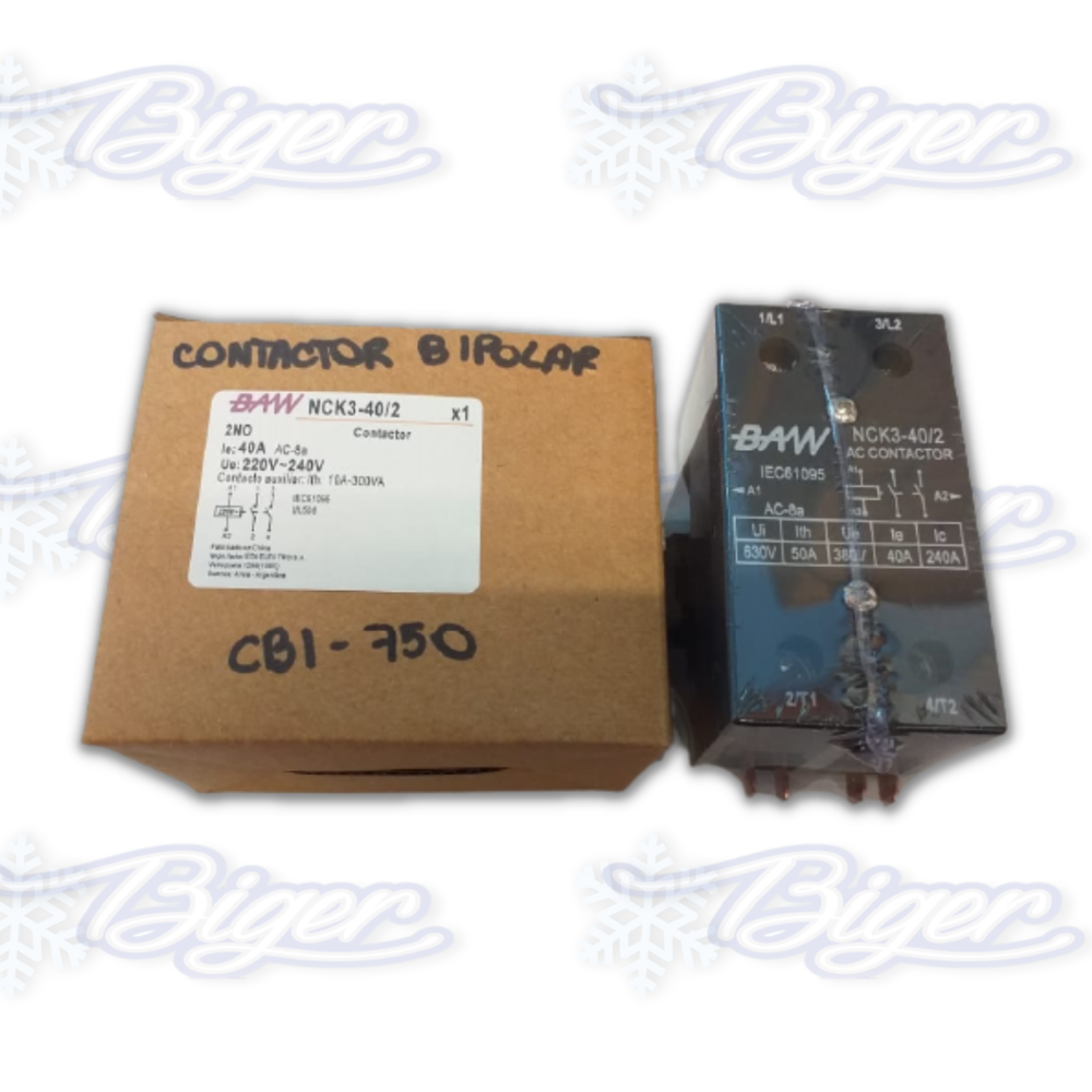 Contactor bipolar bobina 220V/24V BAW / winston