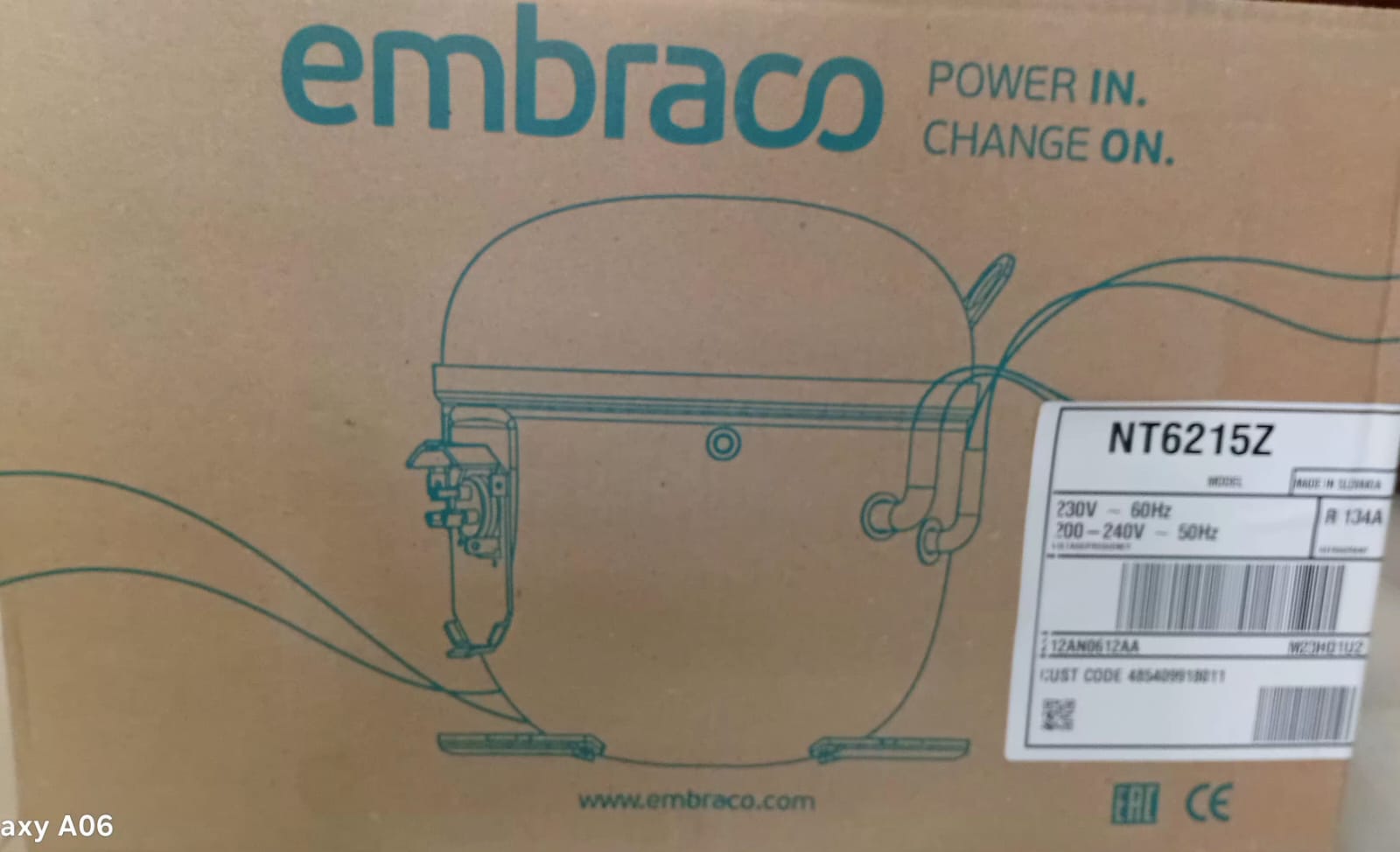 Motor ASPERA 3/4 hp NT6215Z / AKM22YS-R134