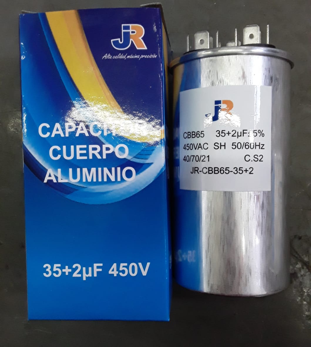 Capacitor de aluminio 35+2 mf