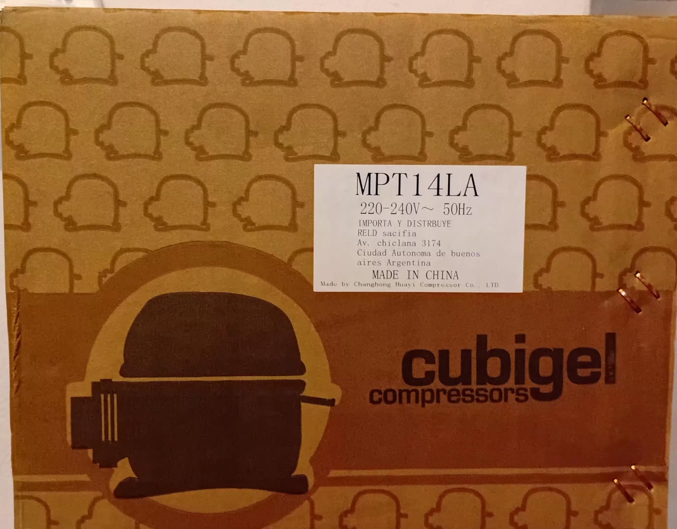 Motor cubigel 1/2+ hp MPT14LA-LBP (NEK2168GK / TYA2431Z/ CAJ2428Z9 R404 / comercial