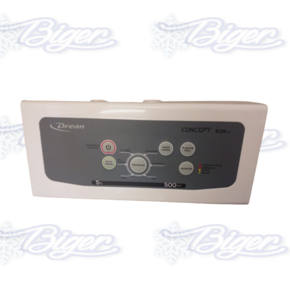Panel lavarropas Drean concept 5.05 sin display