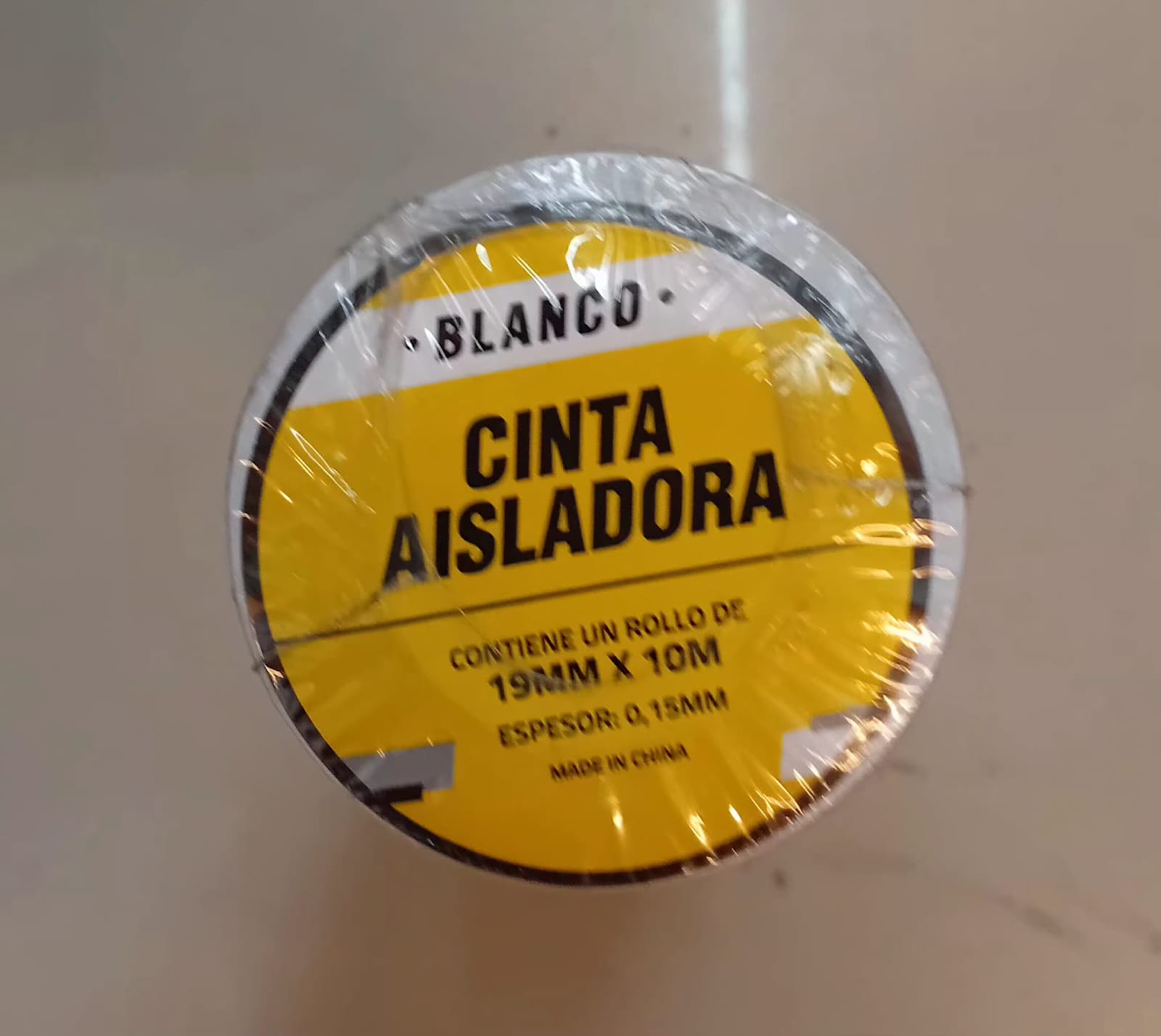 Cinta aisladora negra/blanca polytemp 10 mts