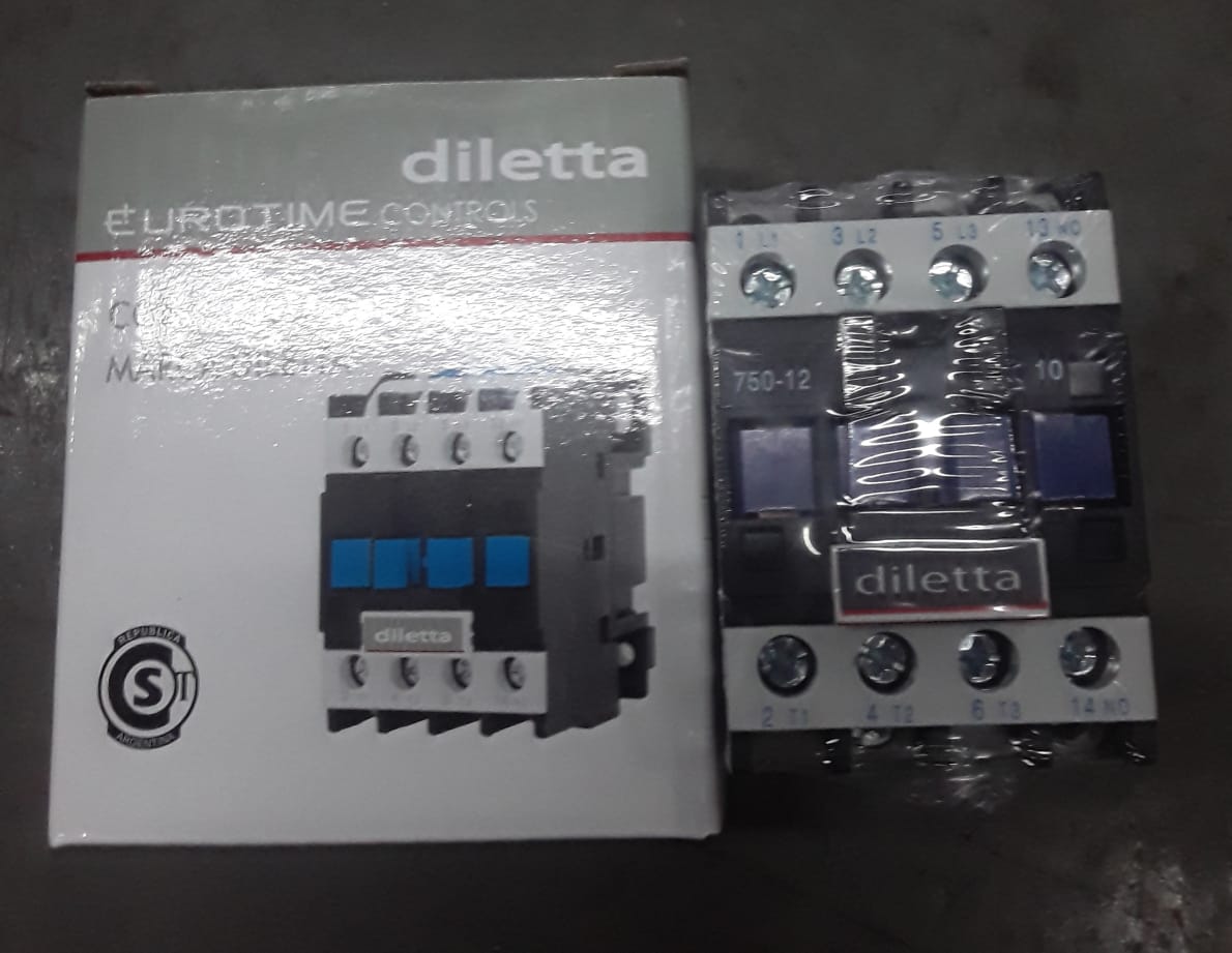 Contactor Diletta trifasico 12 A bob 220v