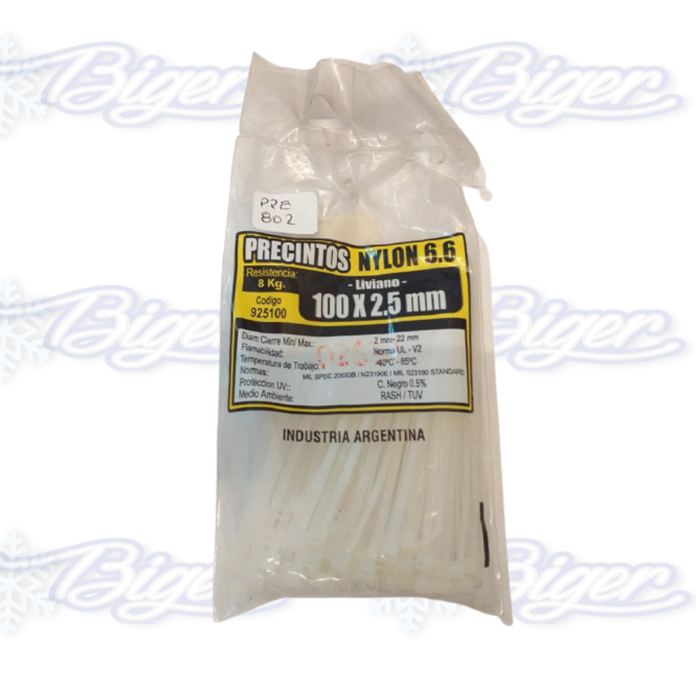 Precinto natural 100x2.5mm (x100 u)