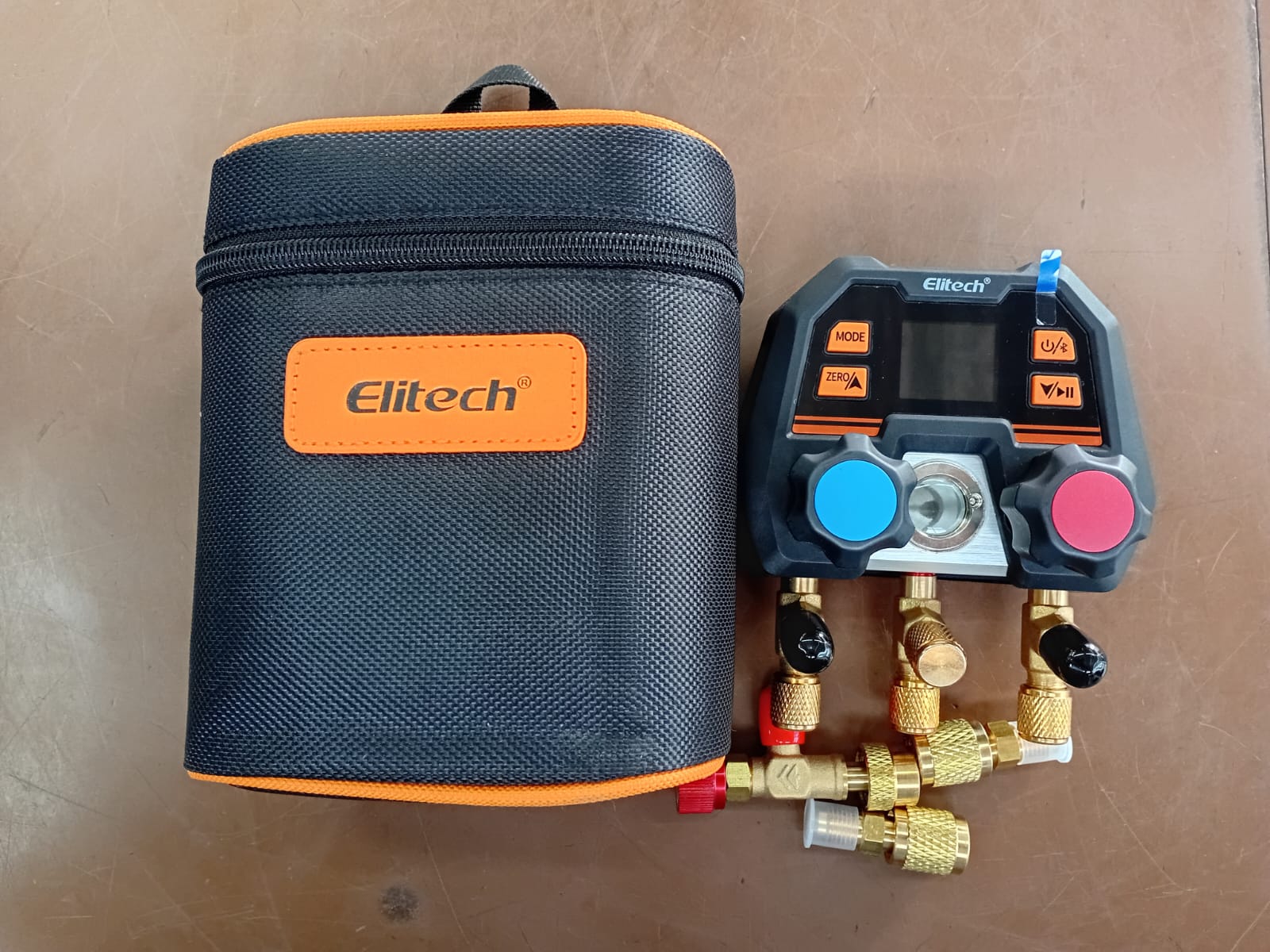 Manifold digital smart Elitech  (MOD : MS 100 + ) alta y baja sin manguera