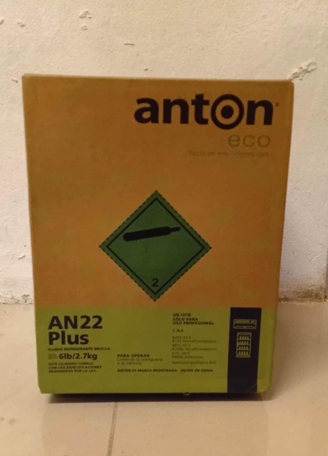 Garrafa de gas AN22 PLUS 2.7kg