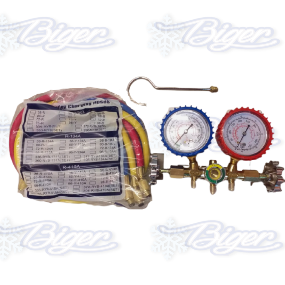 Manifold de bronce R12-R22-R404-R134 JR 536t económico