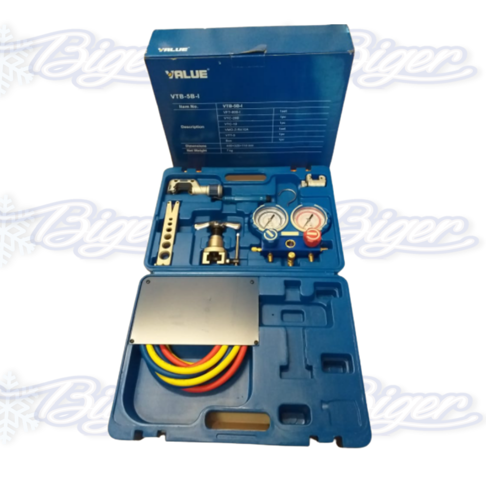 Kit Value VTB-5BI Manifold 410 + Cortadora + Pestañadora + Escariador + Mangueras