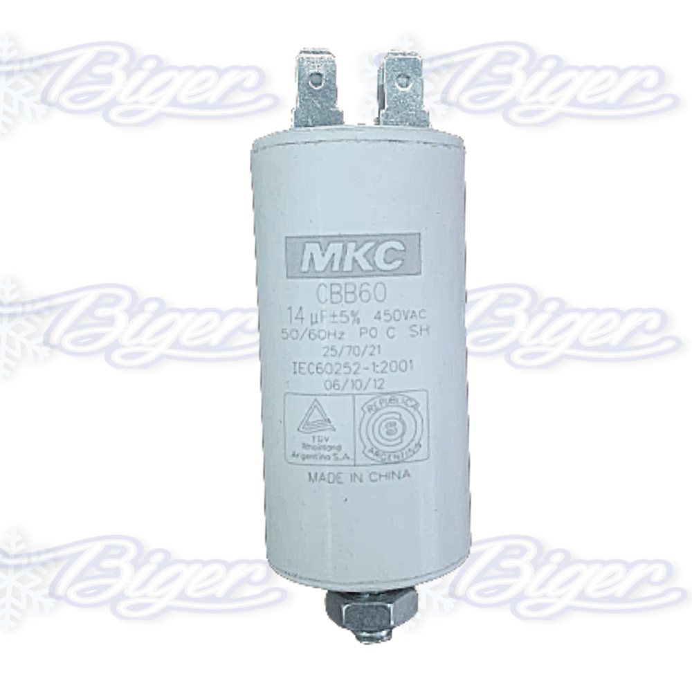 Capacitor de marcha permanente 14 MF MKC