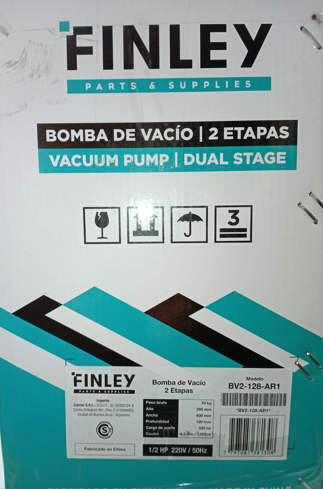 Bomba de vacio Finley de 170 l/m 2 etapas